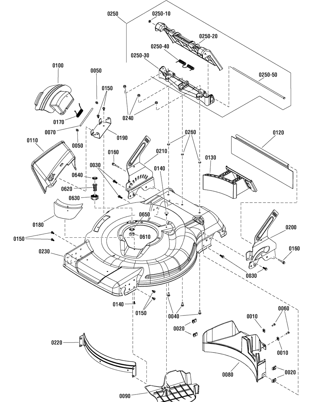 Deck Group (7502945) Diagram and Parts List for 7800886-BTXPV22725 2012 Briggs and Stratton Lawn Mower
